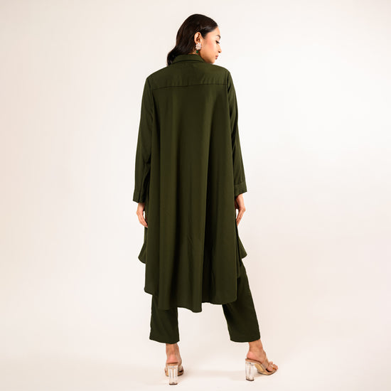 Esmeralda Olive Green Tikki Handcrafted Coordset