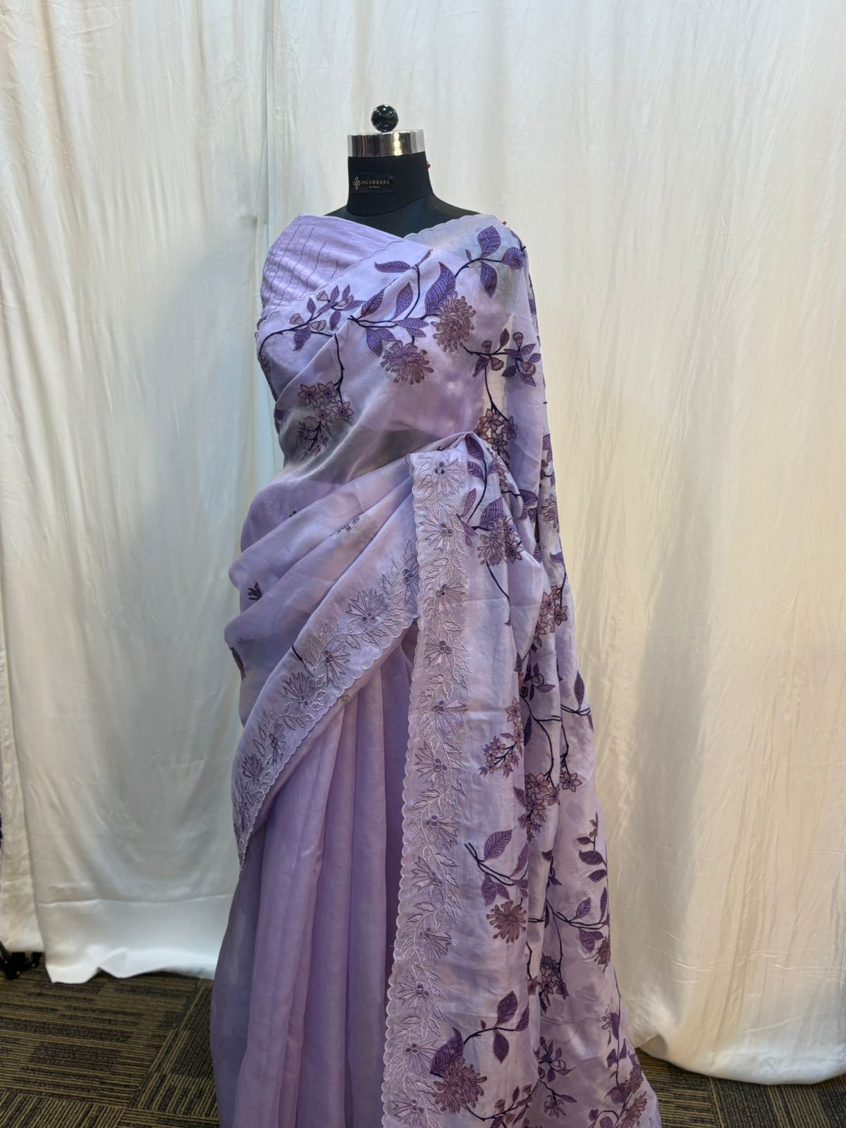 Lavender Applique Saree