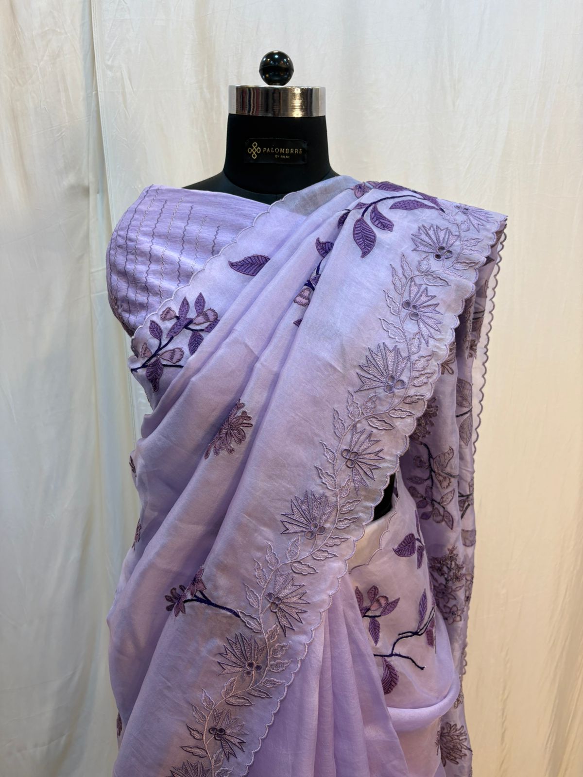 Lavender Applique Saree